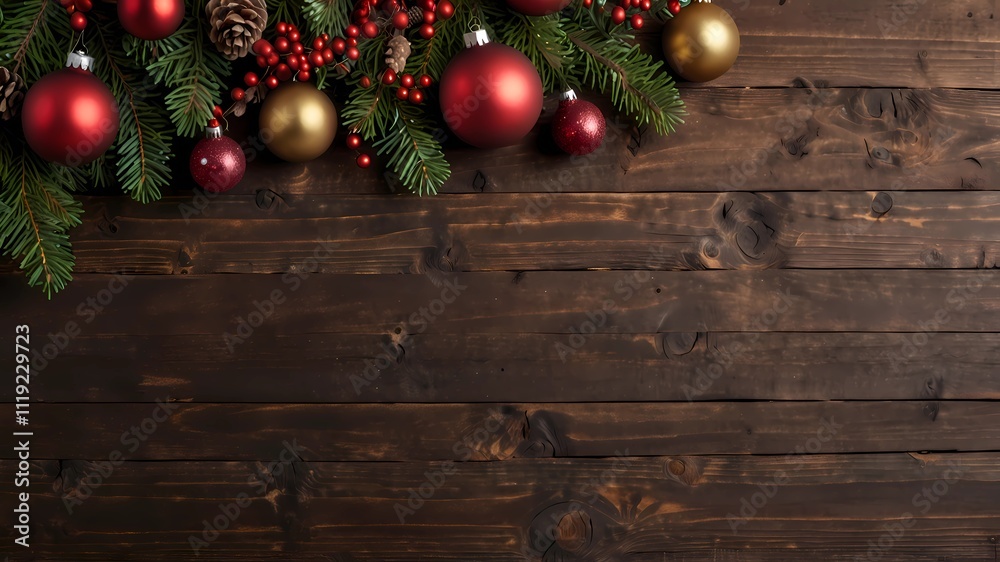 Christmas decoration wooden background art Christmas decoration wooden background art