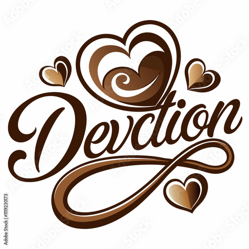 sticker design of deviation in Chocolate background