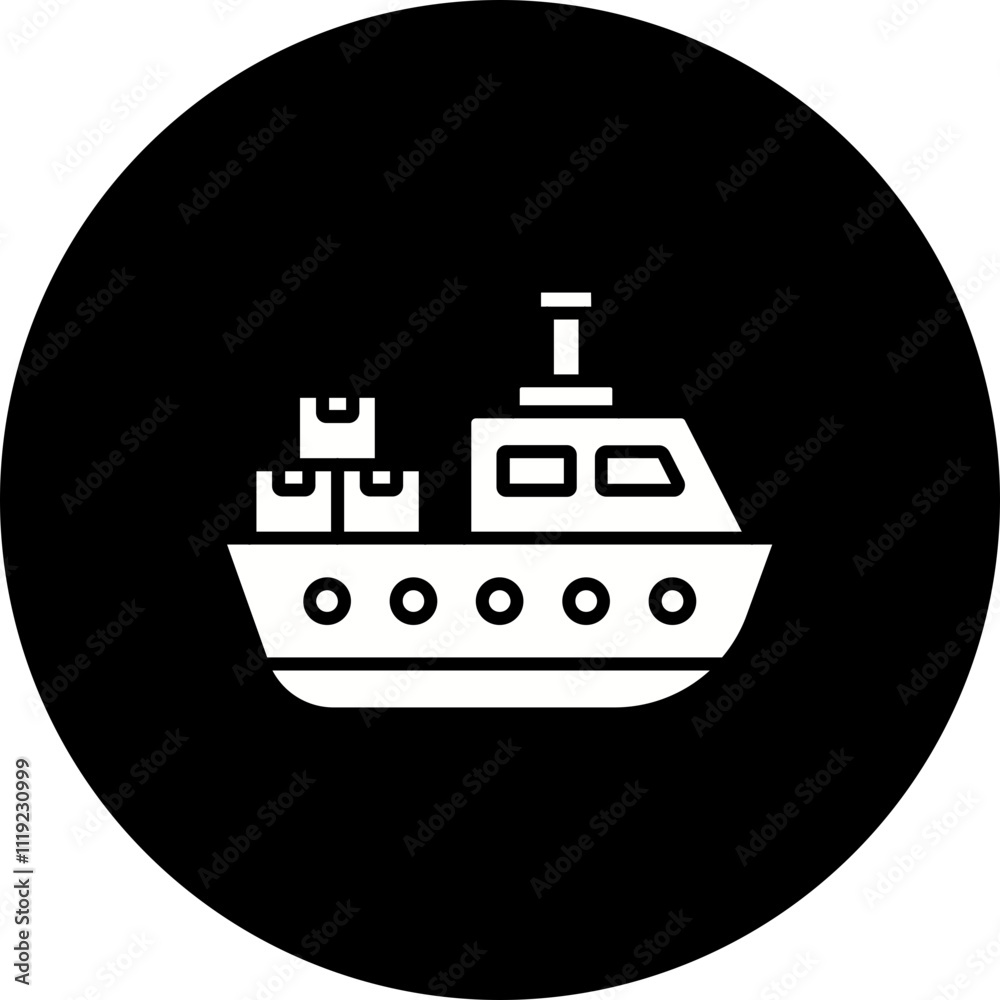 Obraz premium Cargo Ship Icon