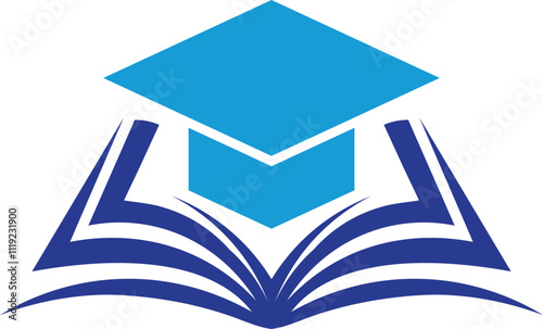  of Badge school logo design. University academy college education institute emblem Education Logo Template vector illustration design