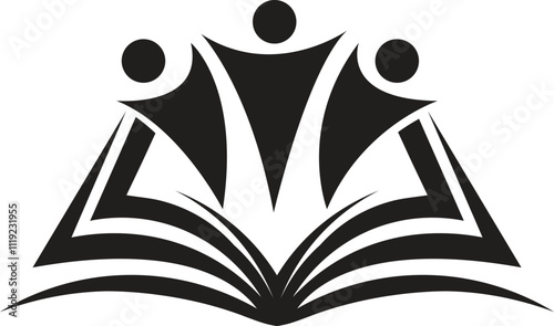 School emblem logo design vector illustration. Education logo. University Education logo design with bachelor cap and book concept with creative idea. Logo for school, university, academy and stud
