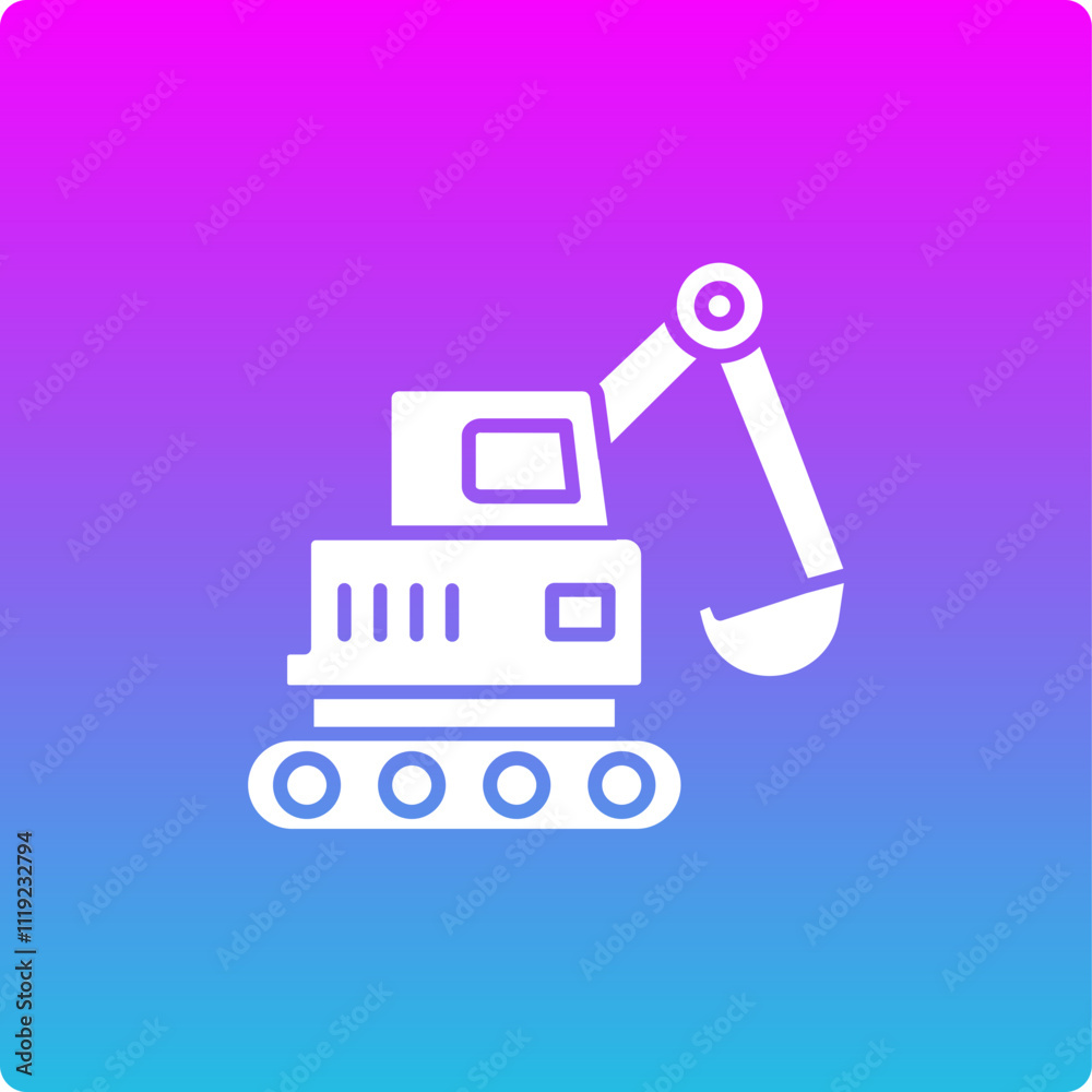 Excavator Icon Excavator Icon