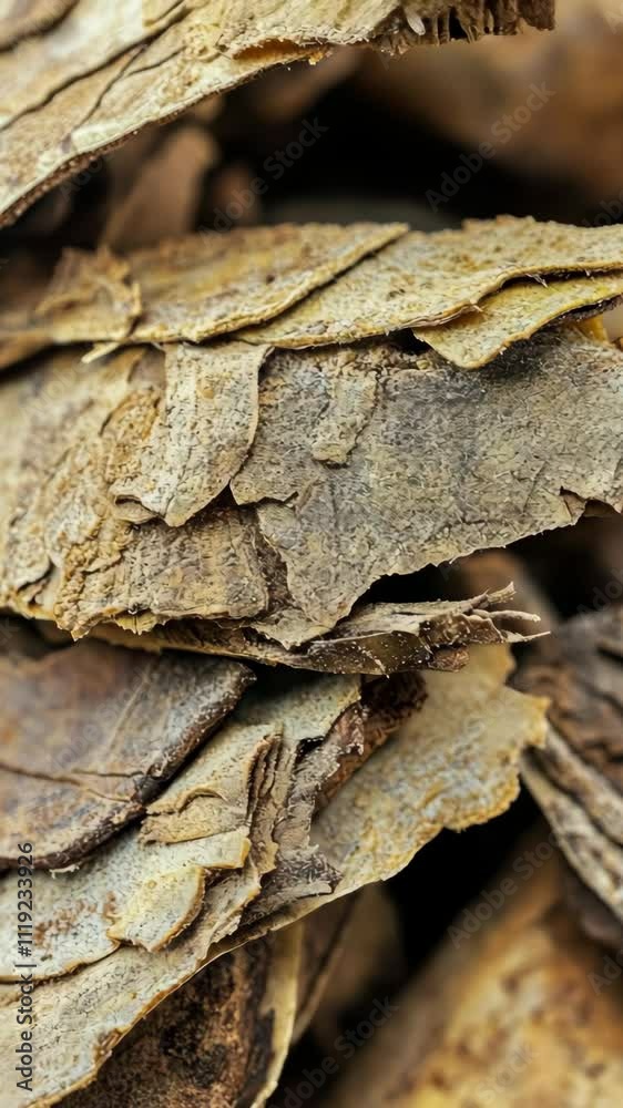 Natural textures of dry leaves showcasing intricate layers in a close-up view Natural textures of dry leaves showcasing intricate layers in a close-up view