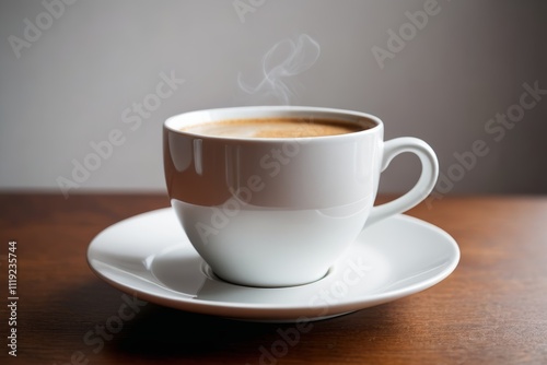 there is a cup of coffee on a saucer on a table