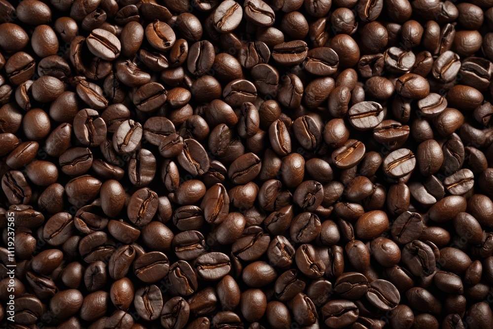 Obraz premium a close up of a pile of coffee beans with a white background