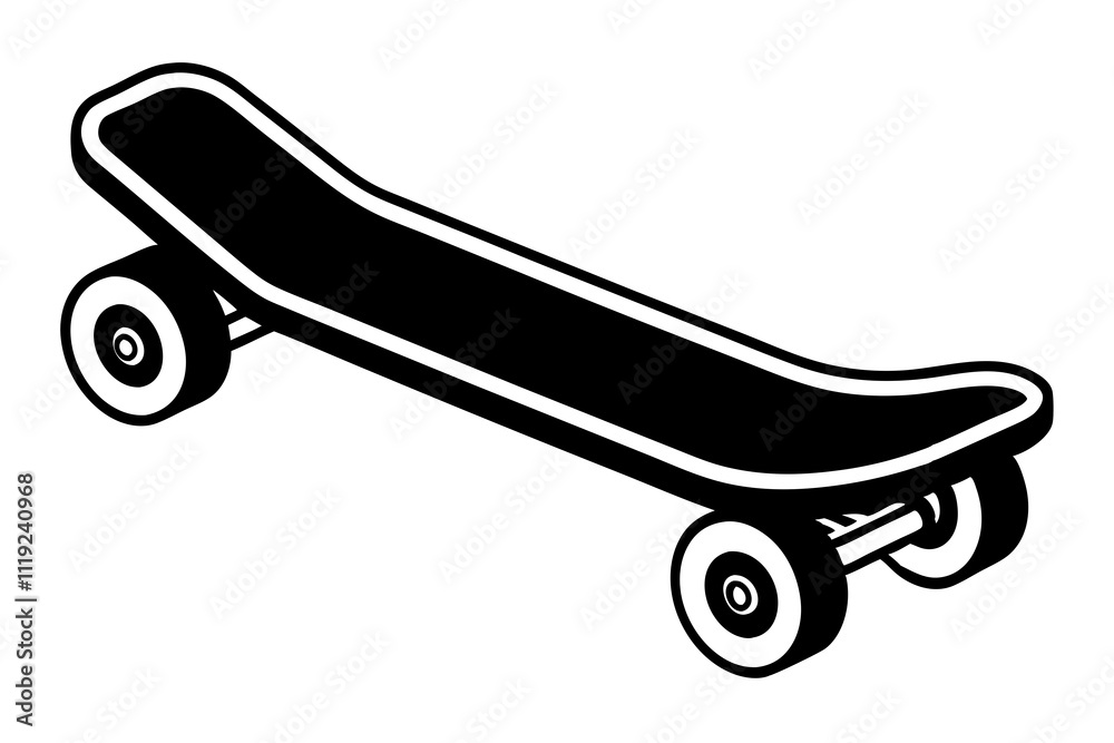 Electric Skateboard Silhouette Vector Design Electric Skateboard Silhouette Vector Design