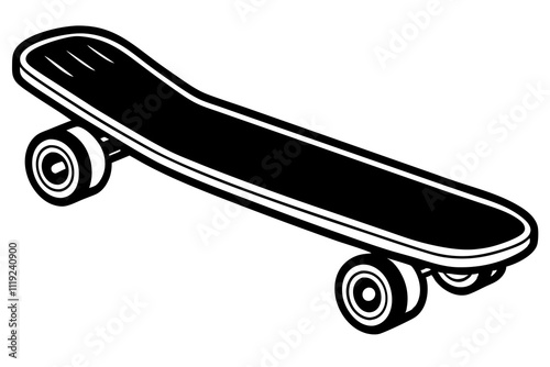 Electric Skateboard Silhouette Vector Design