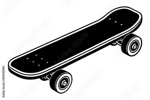 Electric Skateboard Silhouette Vector Design