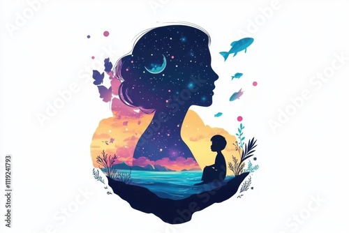 Symbolic representation of inner child work in psychological therapy.