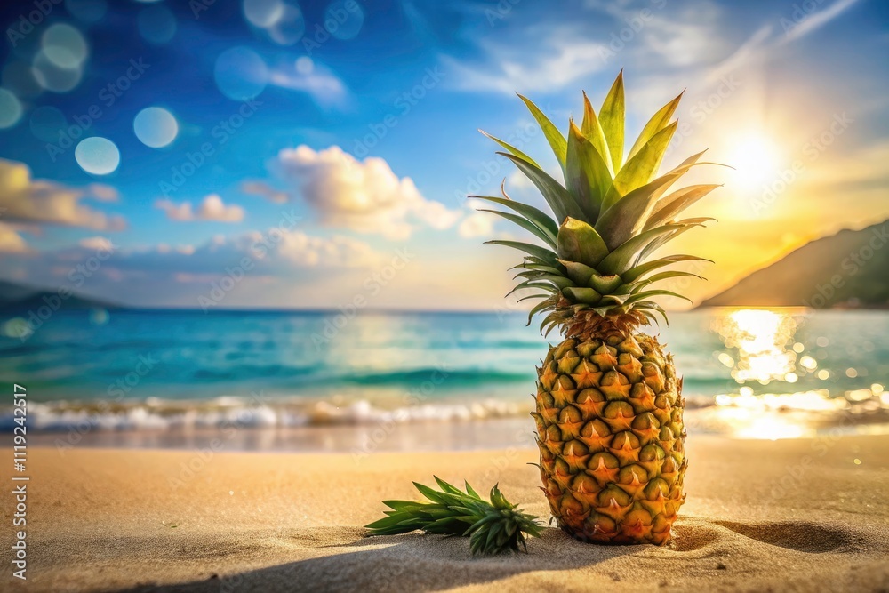 Tropical Pineapple Cocktail Beach Drink Photography: High-Resolution Image of Refreshing Summer Beverage Tropical Pineapple Cocktail Beach Drink Photography: High-Resolution Image of Refreshing Summer Beverage