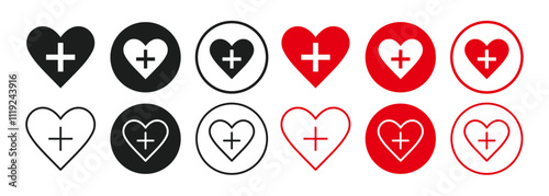 Healthcare and health care heart icon
