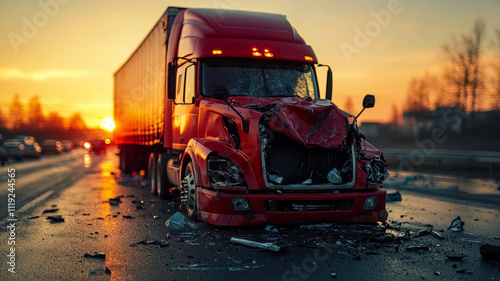 Obraz na płótnie injured in a Commercial Vehicle Accident. w salonie