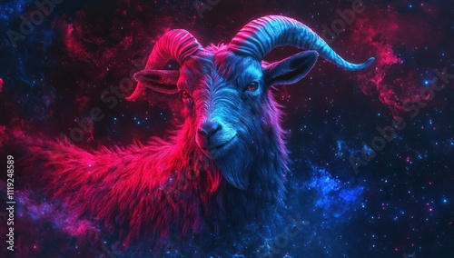 Cosmic Goat in a Neon Galaxy