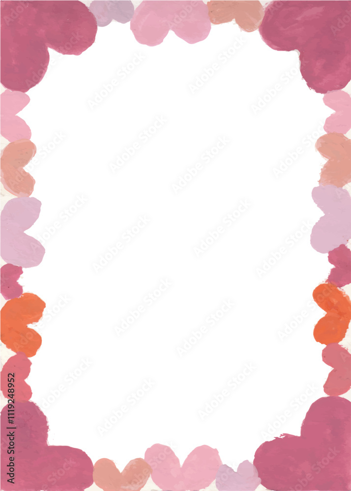 valentine love frame bouquet flower watercolor illustration valentine love frame bouquet flower watercolor illustration