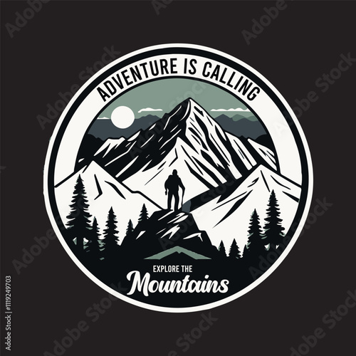 The Mountains Are Calling, I Must Go t-shirt design Ai