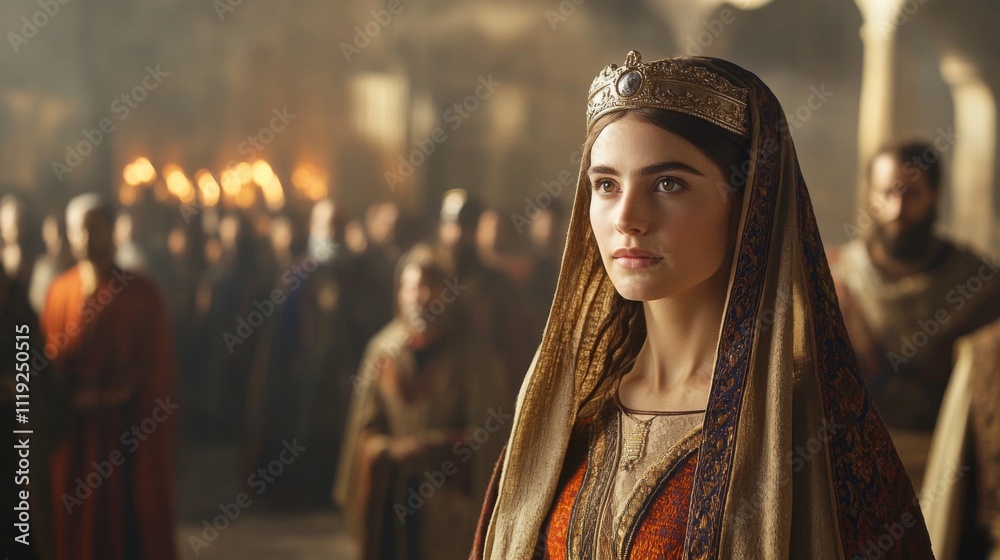 Royal regalia enhances the narrative of Esther’s bravery and beauty in the Bible.