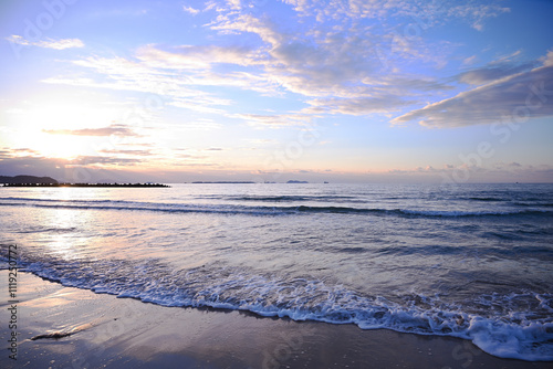 sunset over the sea