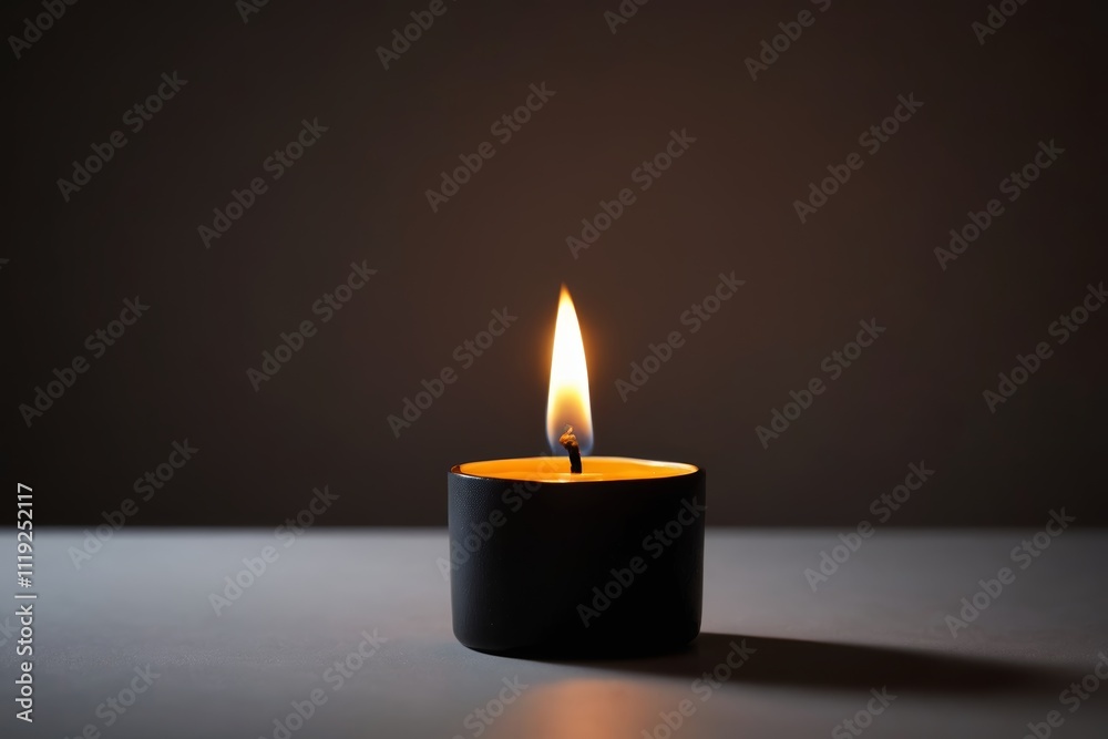 there is a lit candle sitting on a table in the dark there is a lit candle sitting on a table in the dark