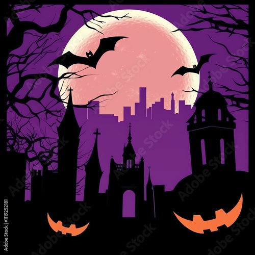Create a coming soon banner with spooky halloween pump