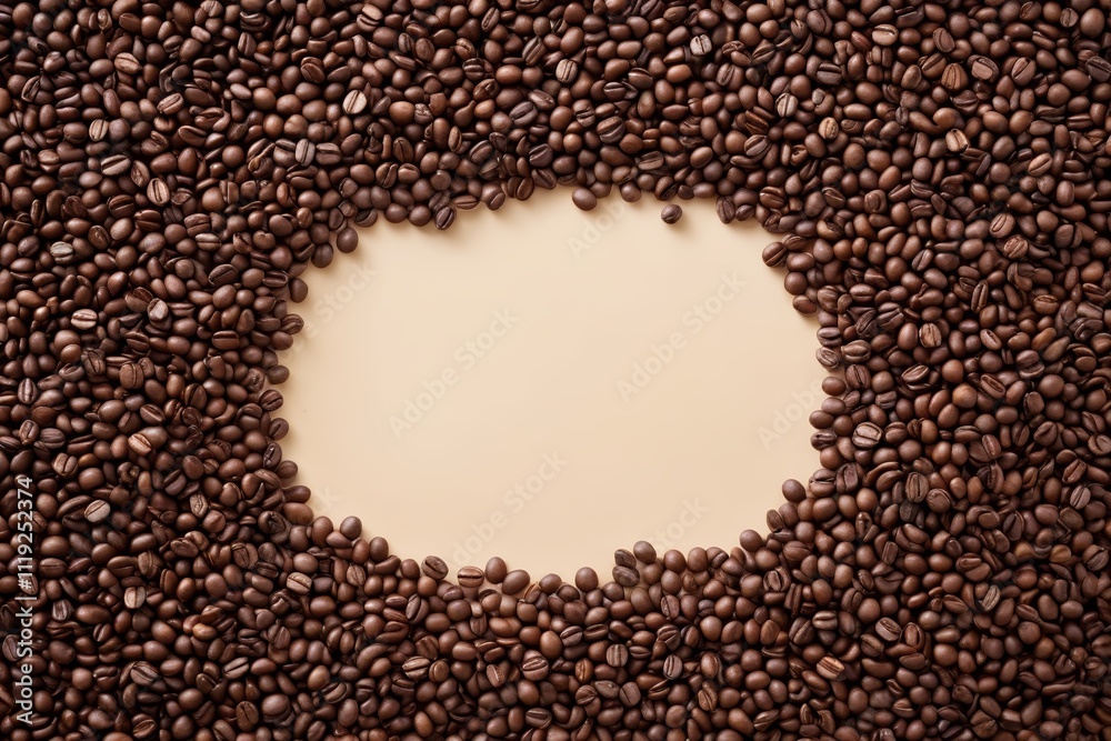 arafed coffee beans arranged in a heart shape on a beige background arafed coffee beans arranged in a heart shape on a beige background