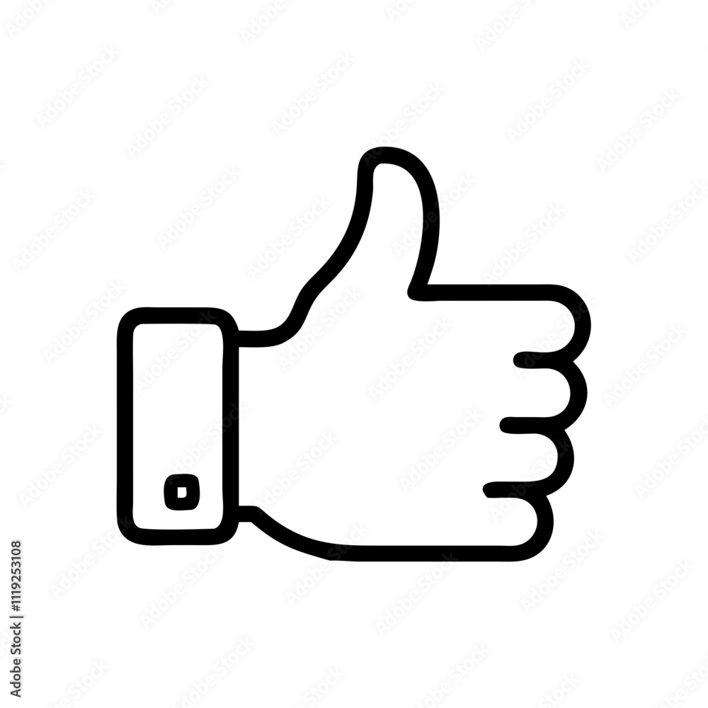 Thumbs Up Like Icon – Approval, Positive Feedback, Social Media Interaction Thumbs Up Like Icon – Approval, Positive Feedback, Social Media Interaction