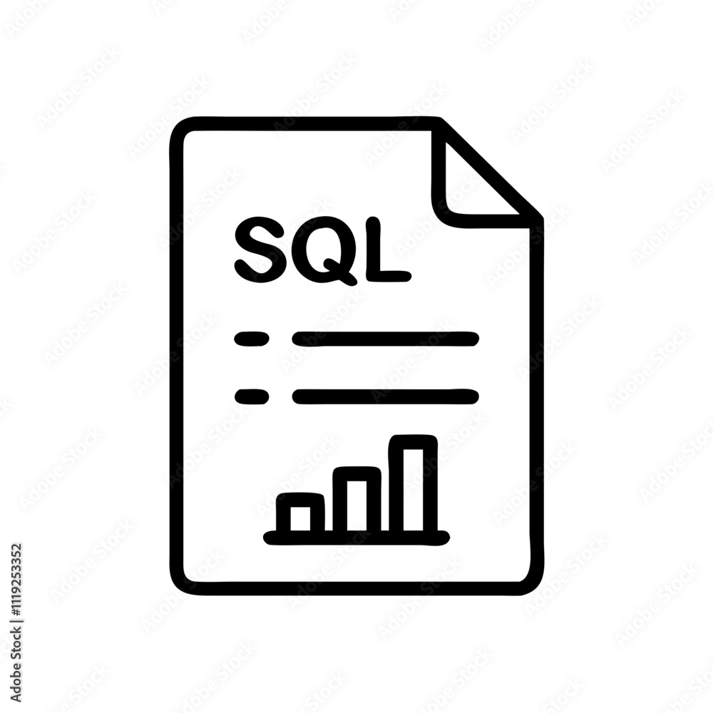 SQL Query Results on a Spreadsheet Icon - Data Extraction, Database Reporting, Business Analysis SQL Query Results on a Spreadsheet Icon - Data Extraction, Database Reporting, Business Analysis