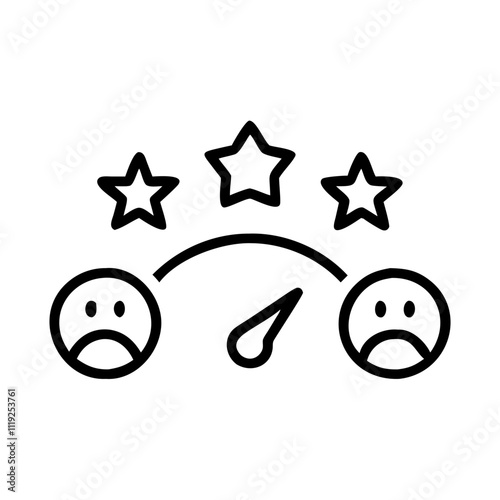 Customer Satisfaction Score Indicator Icon – CSAT, Customer Feedback, Service Quality photo