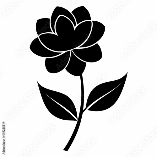 Flower Silhouette Vector Design