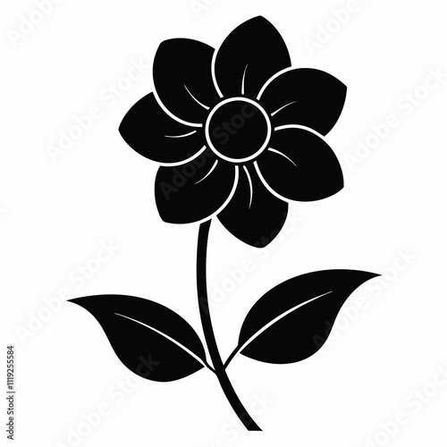 Flower Silhouette Vector Design