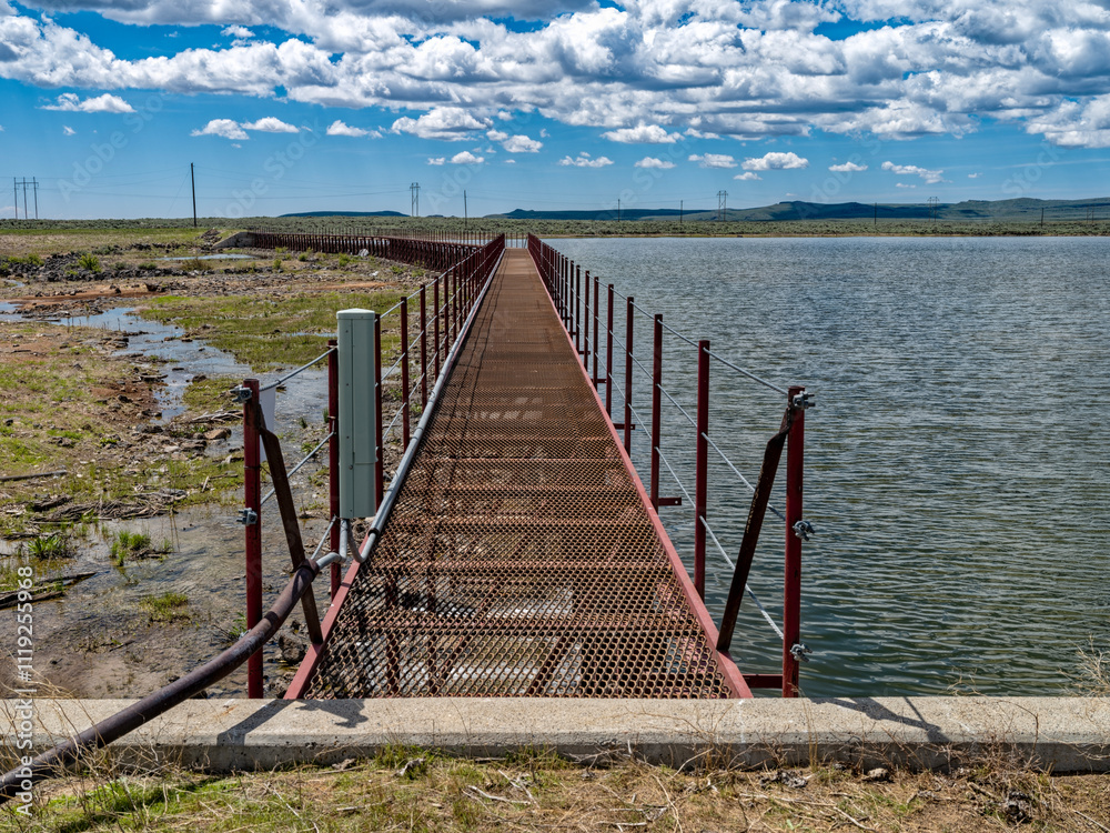 The top of the auxiliary dikes on the Magic Dam near West Magic, Idaho, USA The top of the auxiliary dikes on the Magic Dam near West Magic, Idaho, USA