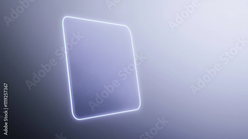 Futuristic Transparent Rectangle with Glowing Edge