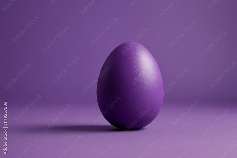 purple egg on a purple background with a shadow