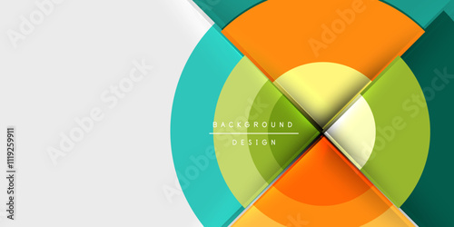 Target circle geometric abstract shapes. Vector Illustration For Wallpaper, Banner, Background, Card, Book Illustration, landing page