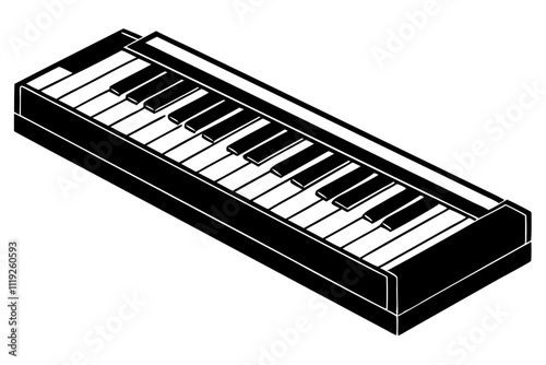  computer Laser Keyboard Silhouette Vector design