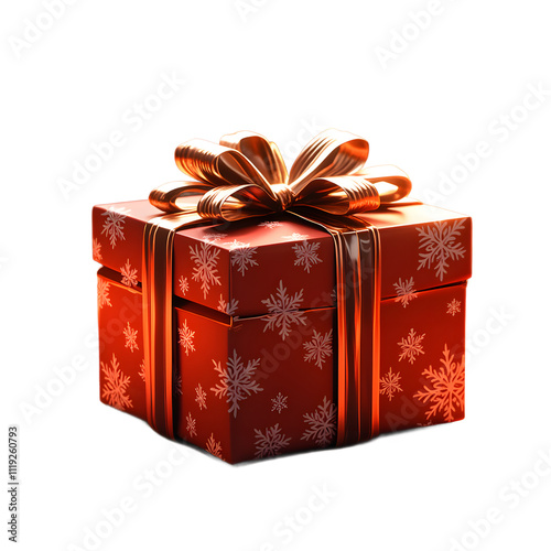 christmas gift box with ribbon, a perfect Christmas present