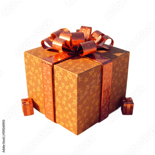 christmas gift box with ribbon, a perfect Christmas present