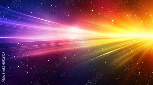 Vibrant Galaxy with Colorful Waves. Abstract cosmic energy in space - generative ai.