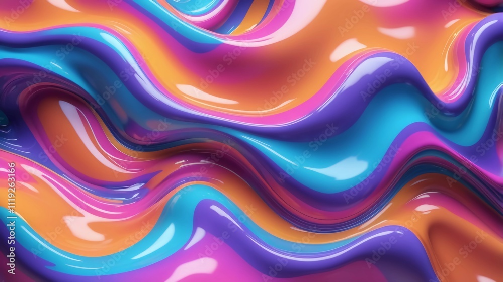abstract iridescent wavy background. vibrant liquid reflection surface. neon holographic fluid distortion abstract iridescent wavy background. vibrant liquid reflection surface. neon holographic fluid distortion