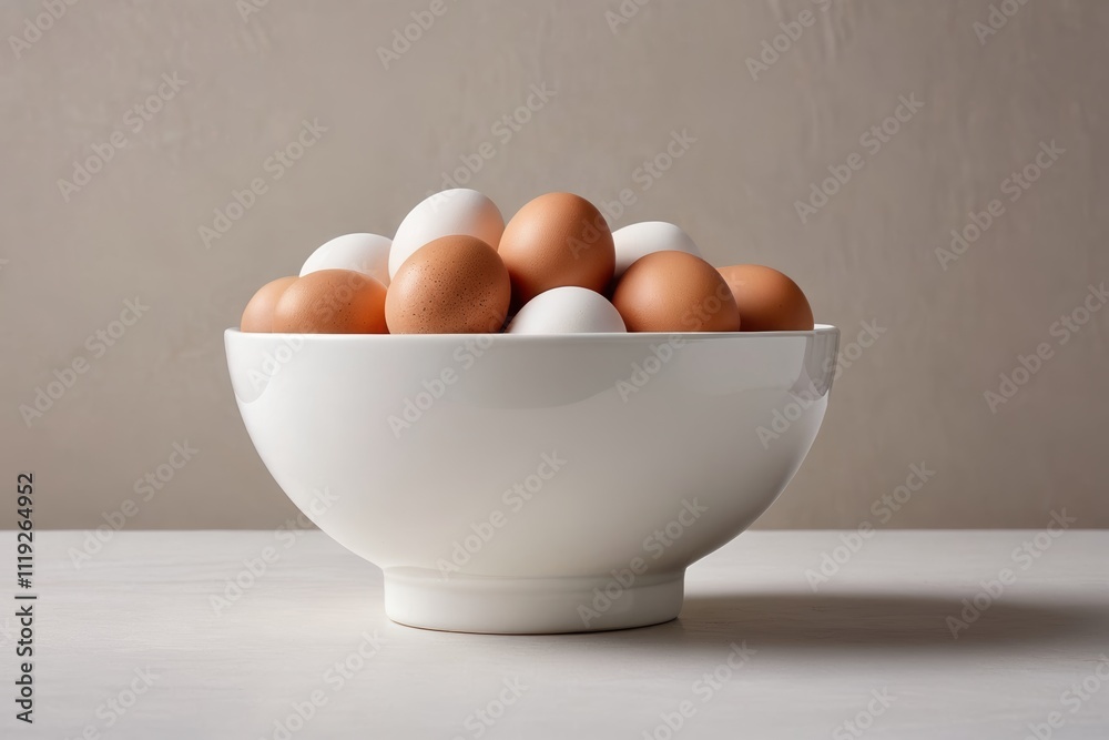 there are eggs in a bowl on a table with a wall in the background there are eggs in a bowl on a table with a wall in the background