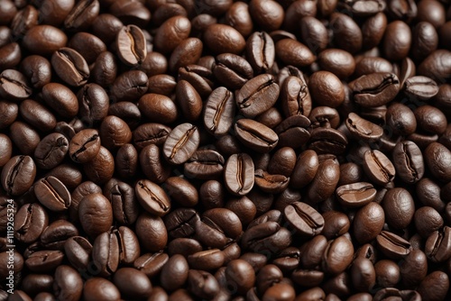 a close up of a pile of coffee beans with a few coffee beans