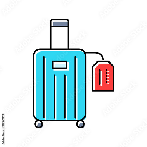 baggage claim hospitality hotel color icon vector. baggage claim hospitality hotel sign. isolated symbol illustration