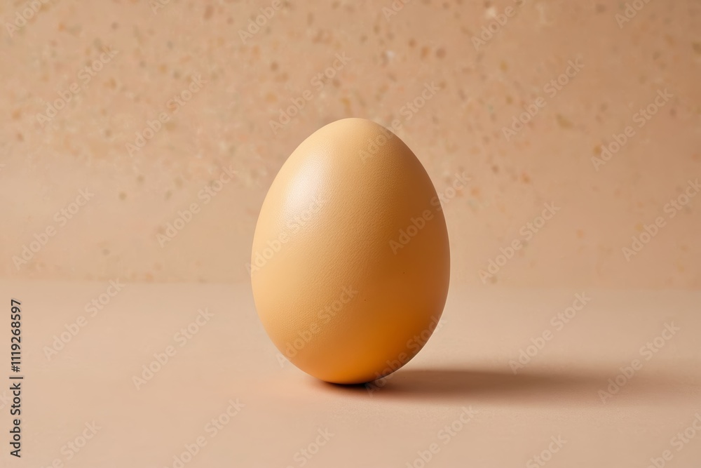 there is a large egg sitting on a table with a wall in the background there is a large egg sitting on a table with a wall in the background