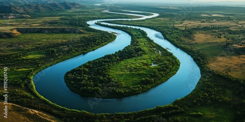 A river serves as a natural flowing watercourse, typically composed of freshwater, directing its flow towards an ocean, sea, lake, or another river, highlighting the significance of rivers in nature.