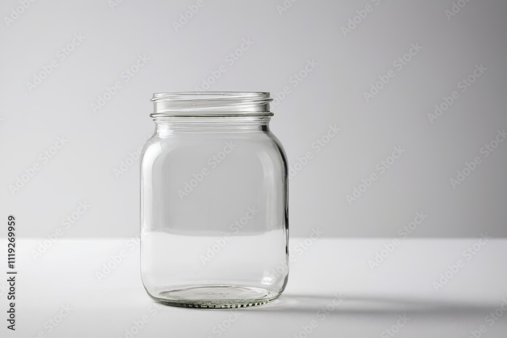 there is a glass jar with a lid on a table there is a glass jar with a lid on a table