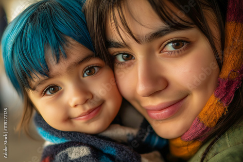 Joyful Bond Captured Through Smiling Faces Radiating Love and Warmth