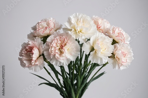 there are a bunch of white and pink flowers in a vase