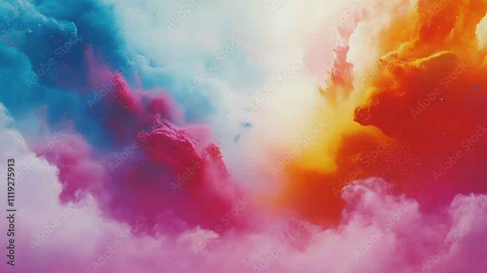 Fototapeta premium Vibrant Color Cloudscape Abstract Art Design