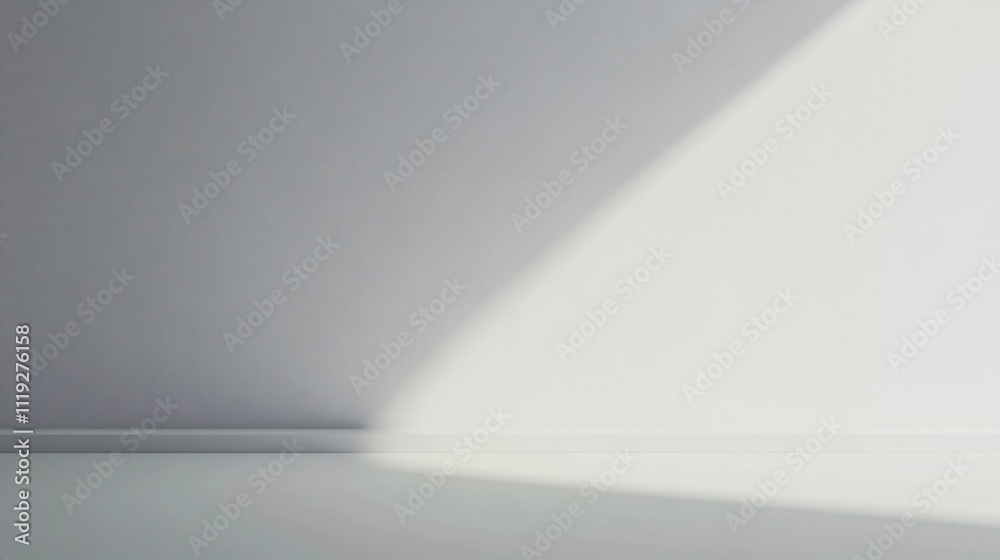 Sunlight illuminates a minimalist white room corner, creating a clean, modern backdrop. Sunlight illuminates a minimalist white room corner, creating a clean, modern backdrop.