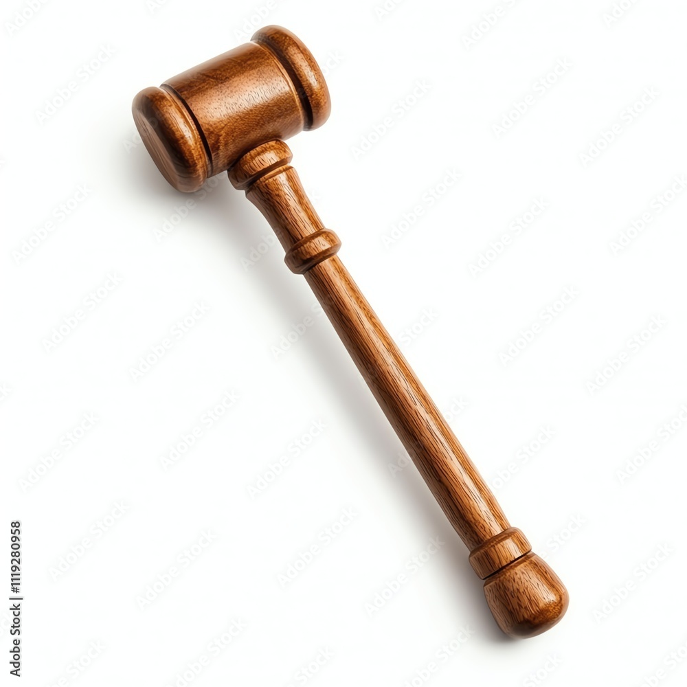Wooden gavel, isolated on white background Wooden gavel, isolated on white background