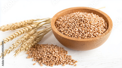 Wheat Grains in a Bowl: A r...